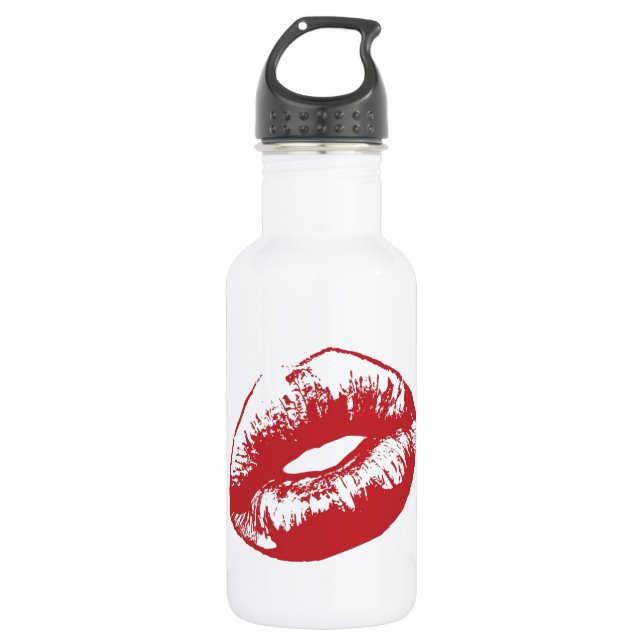 Red Lips 532 Ml Water Bottle (Front)