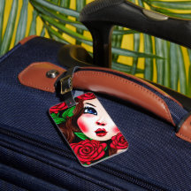 Red Lips and Red Roses Pattern