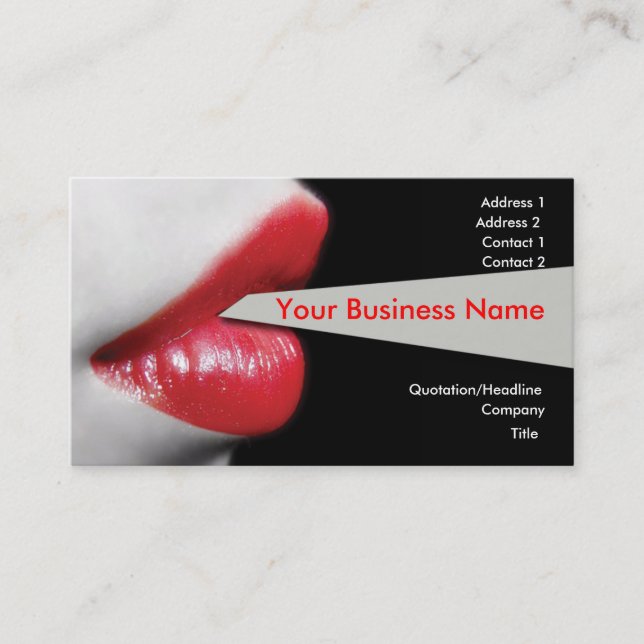 Red Lips Business Card (Front)