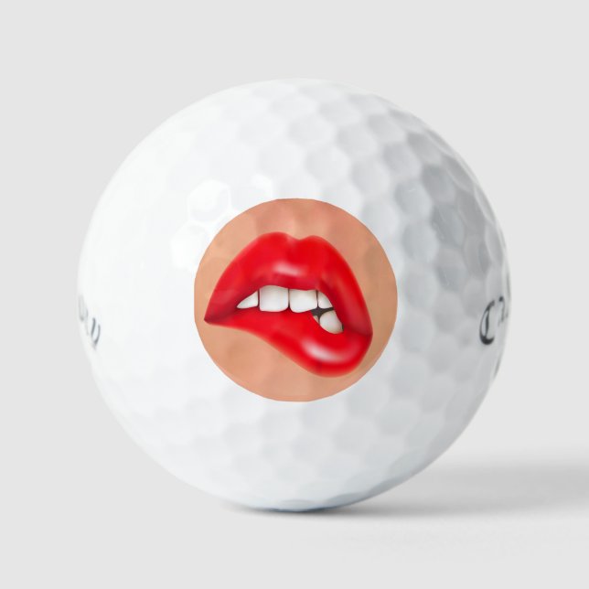 Red Lips Callaway Supersoft Golf Balls (Front)