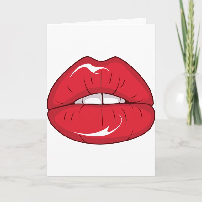 Red Lips Card (Front)