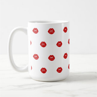 red lips coffee mug