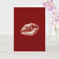 Red Lips Flirty Romantic Valentine's Day Love