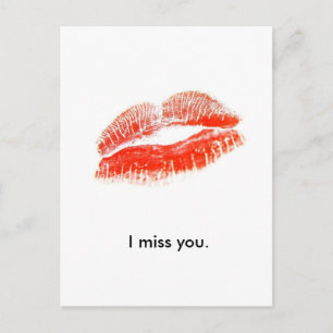 red_lips, I miss you. Postcard