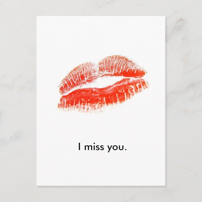 red_lips, I miss you. Postcard (Front)