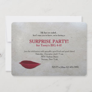Red Lips Invitation
