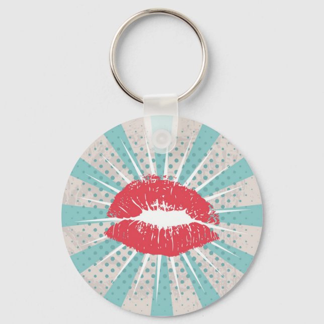 Red lips key ring (Front)