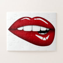 Red lips kiss girly funny unique white adult  outd