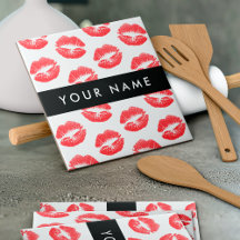 Red Lips, Kiss, Lipstick, Your Name, Personalise