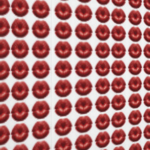 Red Lips Kiss Print Wallpaper