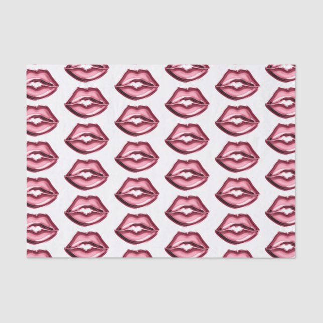 Red Lips Kiss  Tissue Paper (Front)