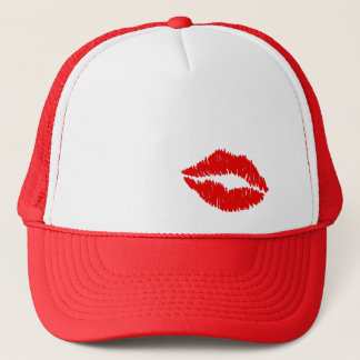 Red Lips Kiss Trucker Hat