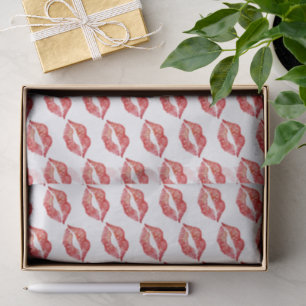 Red Lips Kisses Flirty Love  Tissue Paper
