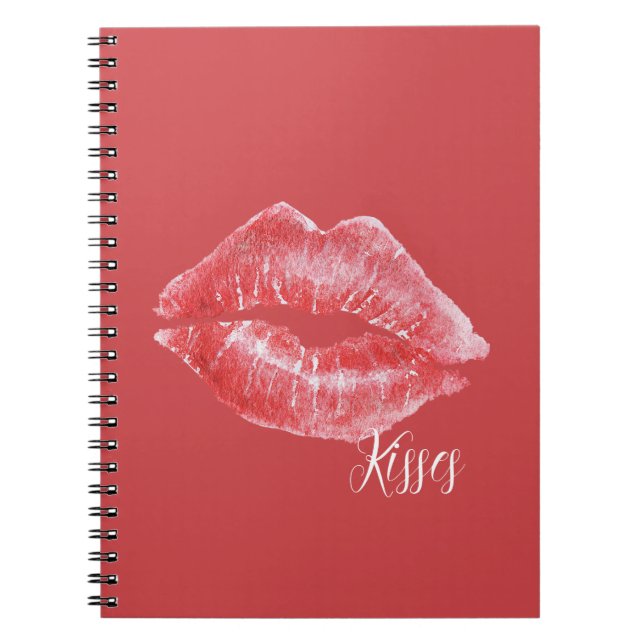 Red Lips Kisses Notebook (Front)