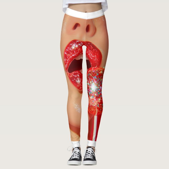 Red Lips Leggings (Front)