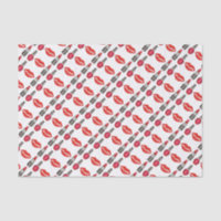 Red Lips Lipstick Nail Polish Beauty Makeup Tissue