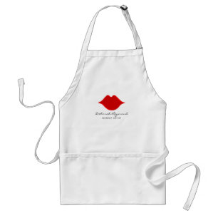 red lips makeup artist standard apron