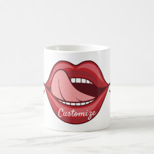 Red Lips Open Mouth Thunder_Cove Coffee Mug