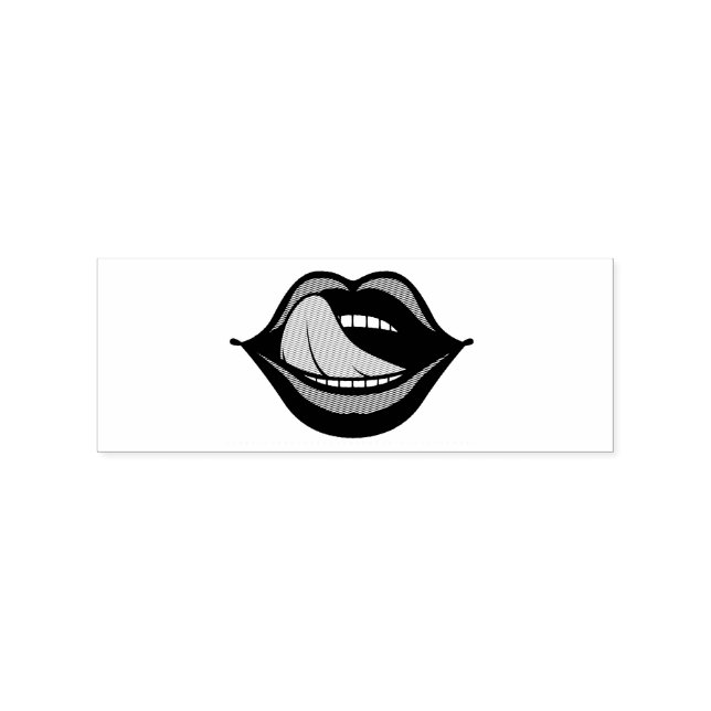 Red Lips Open Mouth Thunder_Cove  Rubber Stamp (Imprint)