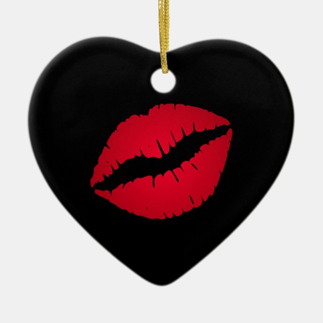 Red Lips Ornament (Front)