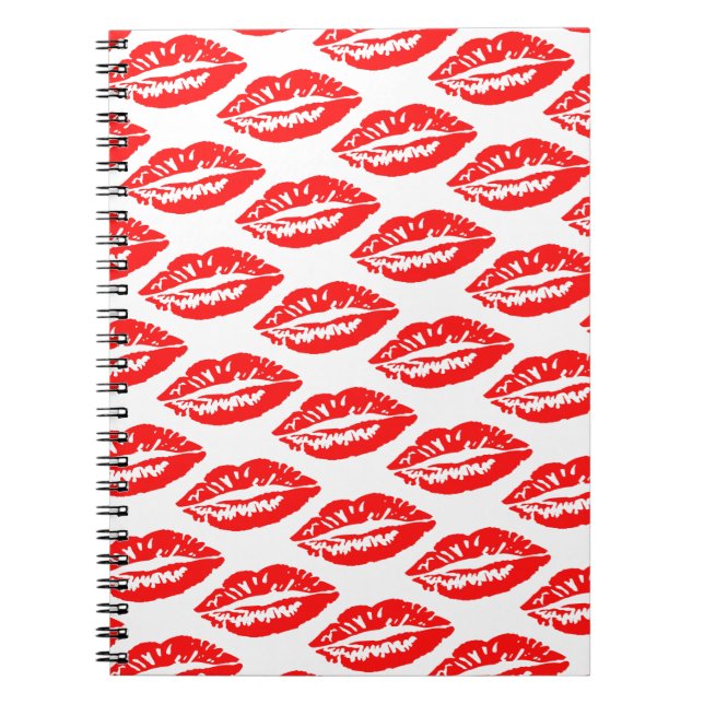 Red Lips Pattern Notebook (Front)