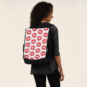 Red Lips, Pattern Of Lips, Red Lipstick, Kiss Backpack