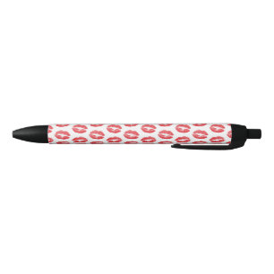 Red Lips, Pattern Of Lips, Red Lipstick, Kiss Black Ink Pen