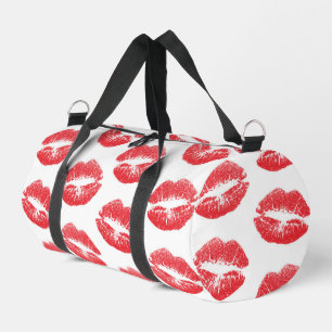 Red Lips, Pattern Of Lips, Red Lipstick, Kiss Duffle Bag