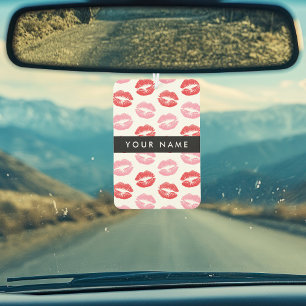 Red Lips, Pink Lips, Kiss, Your Name, Personalise Car Air Freshener