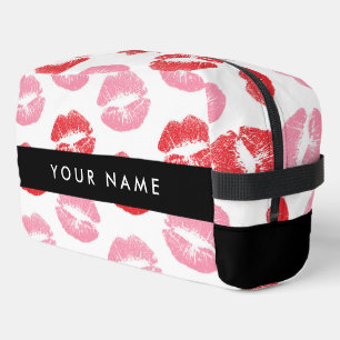 Red Lips, Pink Lips, Kiss, Your Name, Personalise Dopp Kit