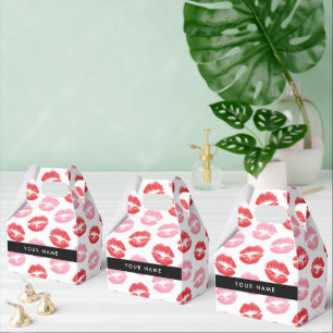 Red Lips, Pink Lips, Kiss, Your Name, Personalise Favour Box