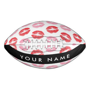 Red Lips, Pink Lips, Kiss, Your Name, Personalise Football