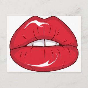 Red Lips Postcard