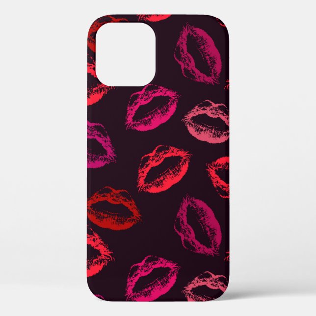 Red lips print seamless pattern Case-Mate iPhone case (Back)