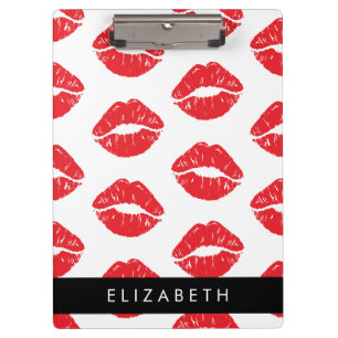 Red Lips, Red Lipstick, Pattern Of Lips, Your Name Clipboard