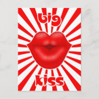 Red lips solar rays big kiss
