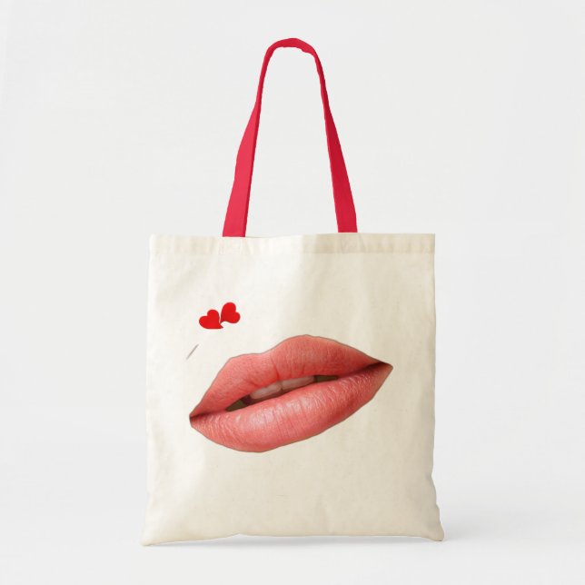 Red Lips Tote Bag (Front)