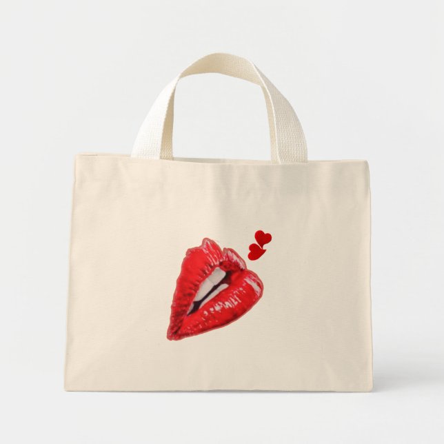 Red Lips Tote Bag (Front)