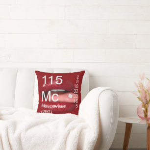 Red Lips Tripping Alien Element 115  Cushion