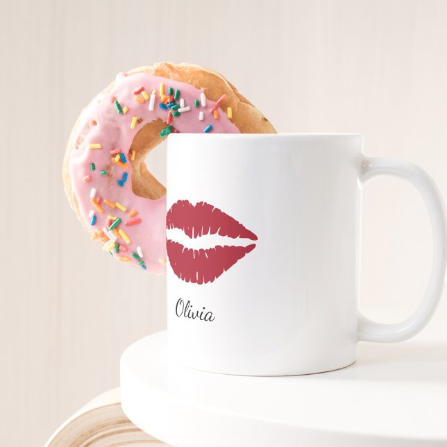 Red Lips, Valentine's Day Couple Gift,  Mug (Creator Uploaded)