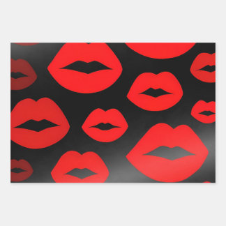 Red Lips Wrapping Paper