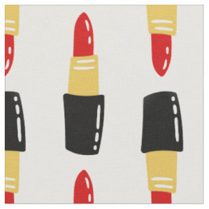 red lipstick bullets fabric