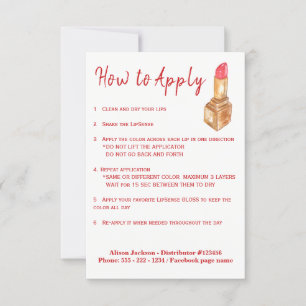 Red lipstick distributor application instructions