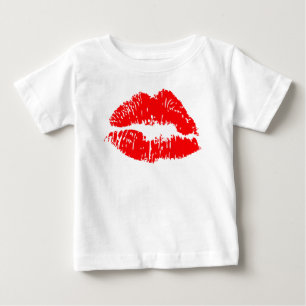 Red Lipstick Kiss Mark Baby T-Shirt
