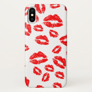 Red Lipstick Kiss Mark iPhone X Case