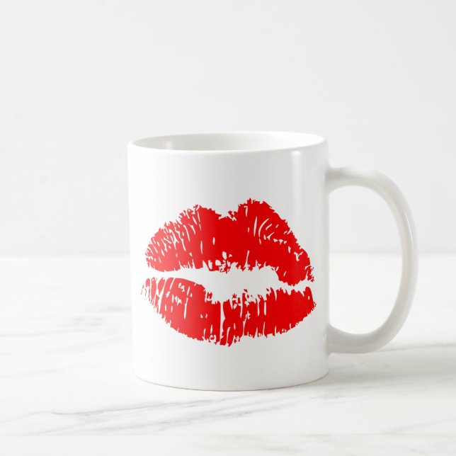 Red Lipstick Kiss Mark Coffee Mug (Right)