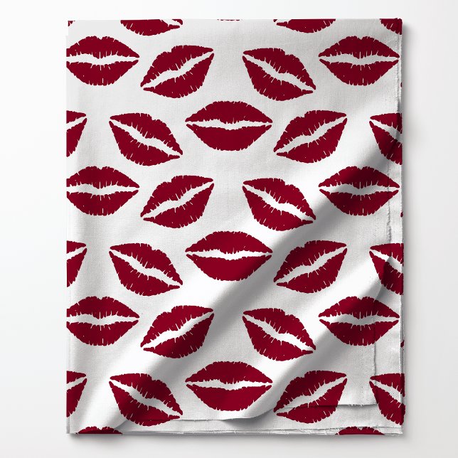 Red Lipstick Kiss Mark Fabric (Creator Uploaded)