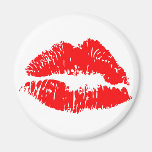 Red Lipstick Kiss Mark Magnet