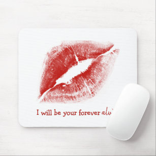 Red Lipstick Kiss  Mouse Pad