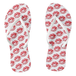 Red Lipstick Kisses Thongs